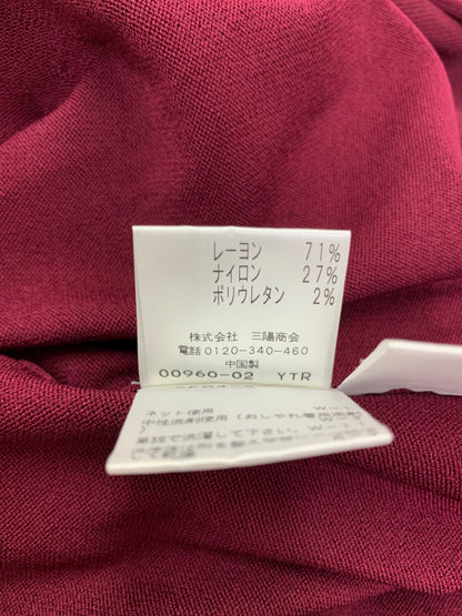 トゥービーシック W5F04-2220-36 W5S07-220-36 セットアップ 40 ワインレッド カーディガン スカート ITJ3HSC0V010