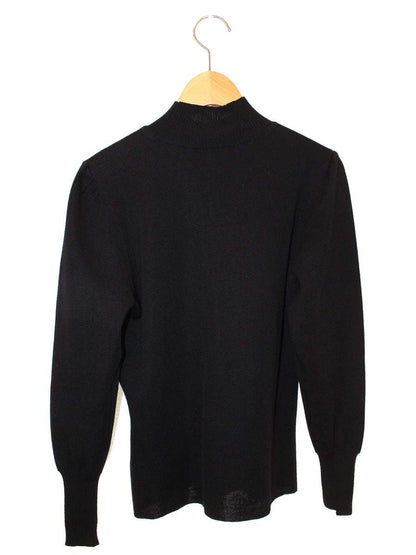 エムズグレイシー One point Hi-Neck Knit 818566 ニット セーター 40 ブラック ITHVOJTZDQKO