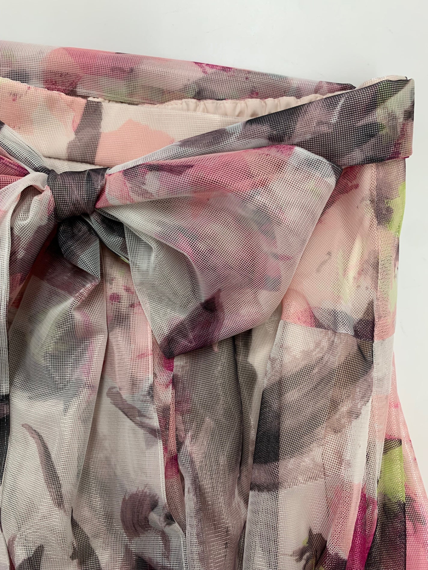 エムズグレイシー 417334 スカート 38 ピンク フラワー プリントチュール IT9JTAJZVKZV