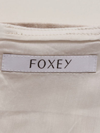 フォクシーブティック Dress Cote d'Azur 34330 ワンピース 38 ベージュ リネン 麻 IT4HD8JUZJWE