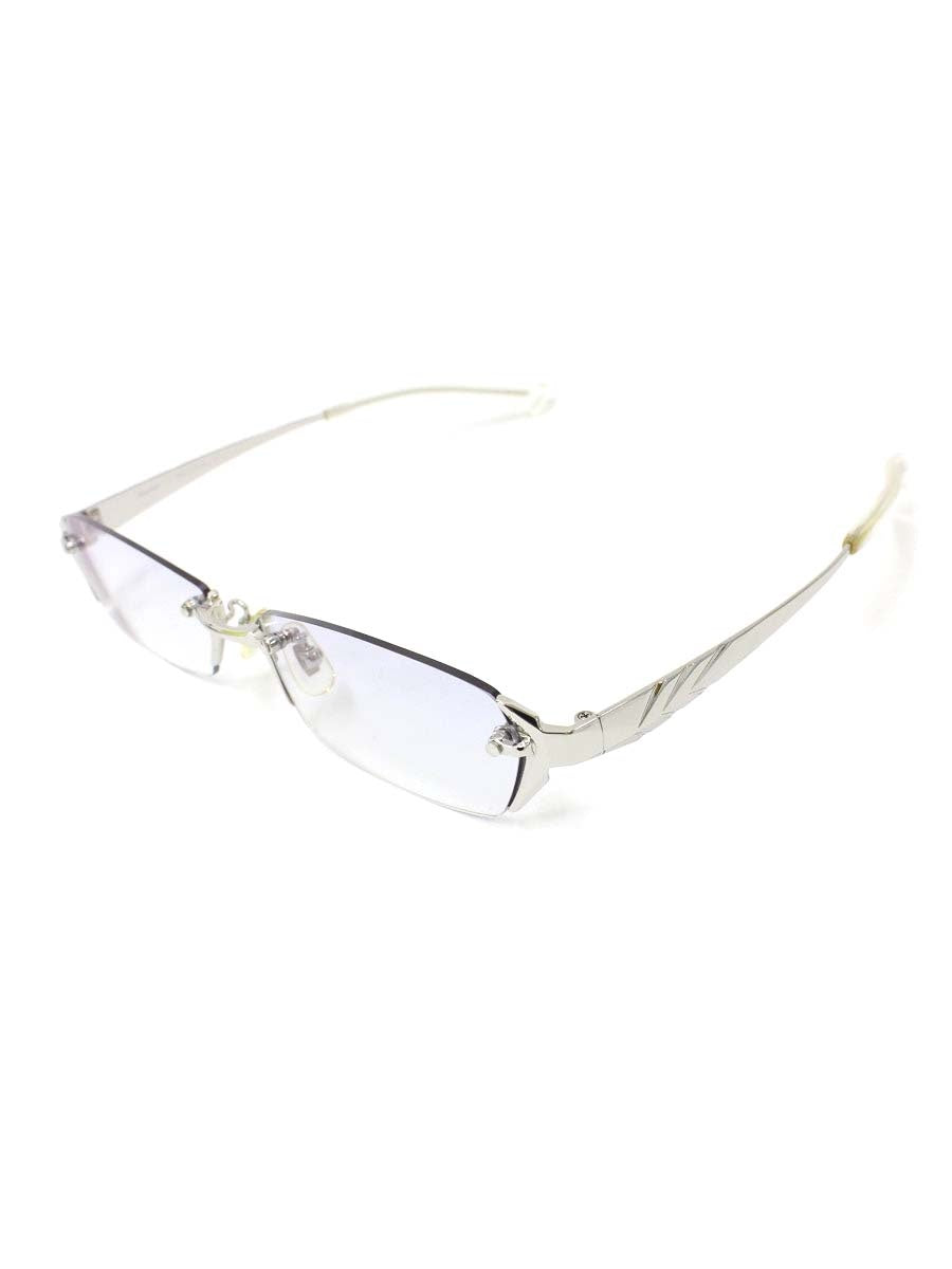プラスミックス PX-13710 メガネ シルバー メタルフレーム リムレス スクエア ITVLG4E5DA48
