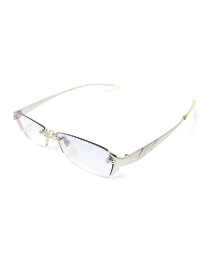 プラスミックス PX-13710 メガネ シルバー メタルフレーム リムレス スクエア ITVLG4E5DA48