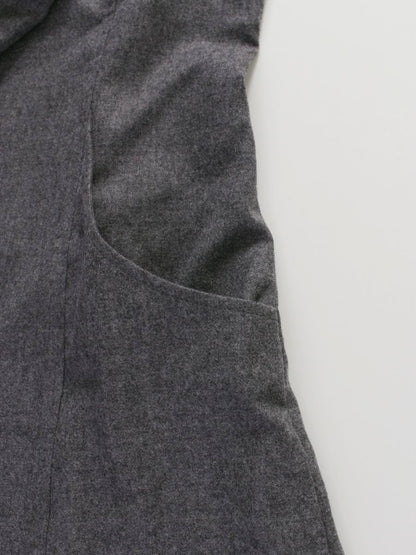 ルネ 6046090 ワンピース 36 グレー フロントジップ ウール混 ITWD3XAH9TZS