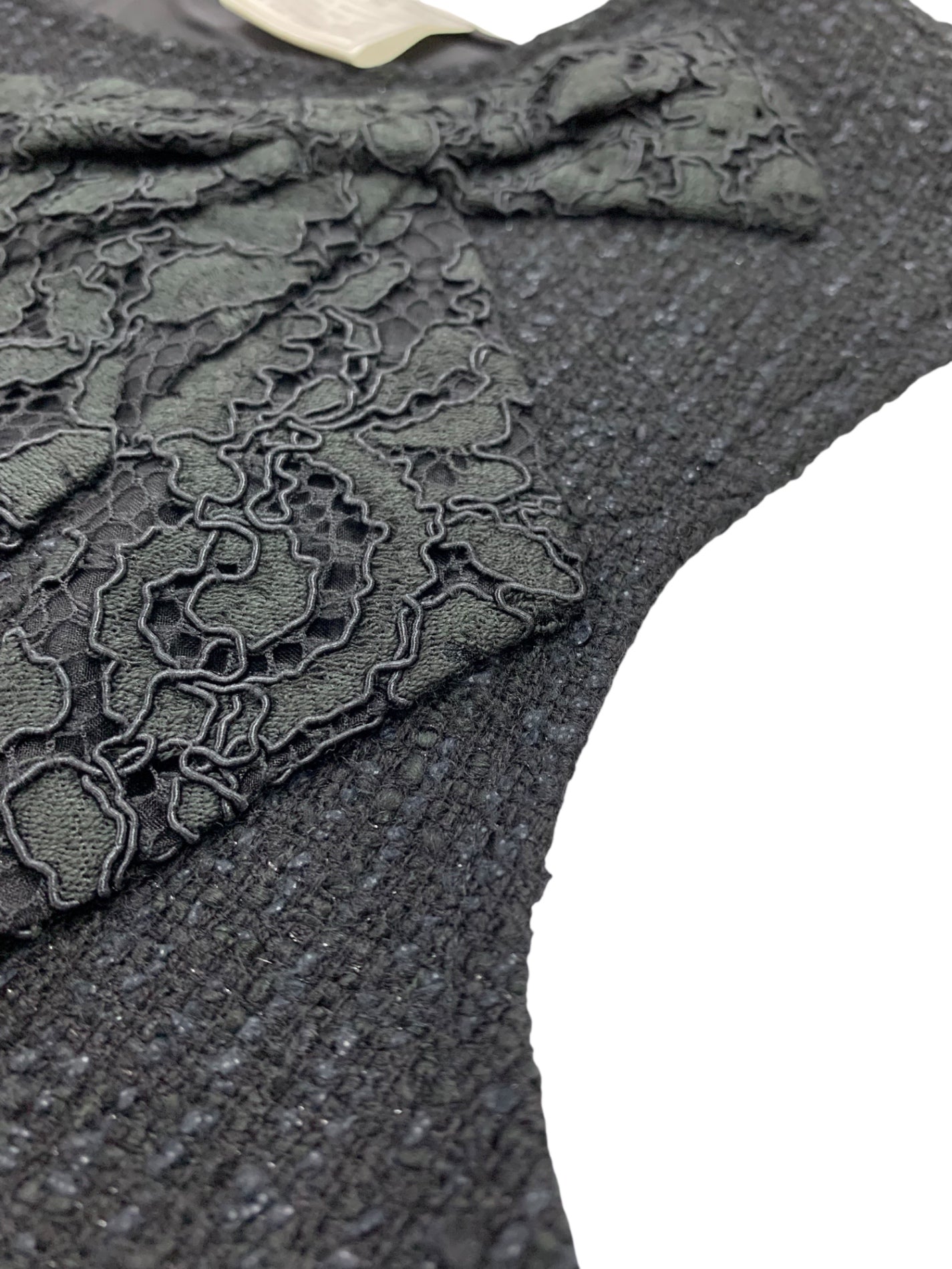 ルネ 6146160 ワンピース 36 ブラック ツイード調 リボンモチーフ ITBL92JDHXH5