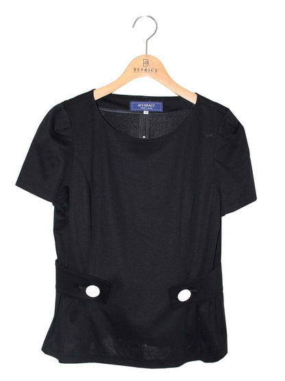 エムズグレイシー Monotone Cut sew 815312 Tシャツ カットソー 40 ブラック IT4JTHMOP3KY 【SALE】