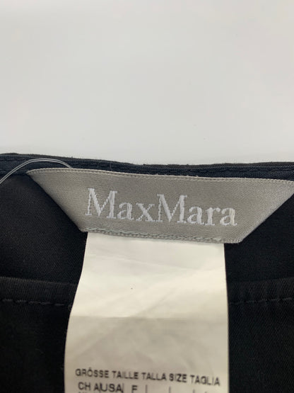 マックスマーラ 62210981 ワンピース 36 ブラック フレアー 綿 ステッチ ITJJZ958KTLW 【SALE】