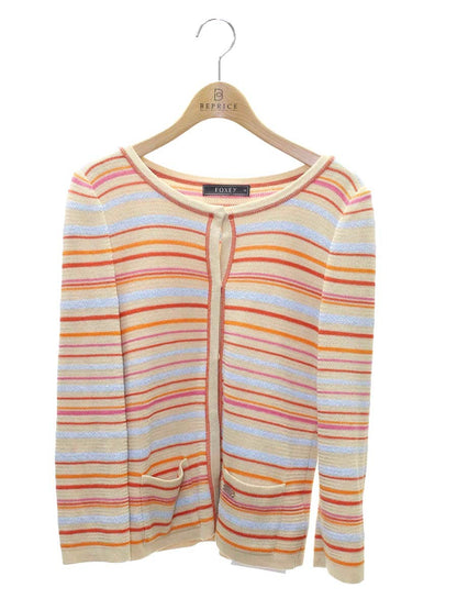 フォクシーブティック 30486 カーディガン 38 マルチカラー ボーダー ITIK9RXBP4NB