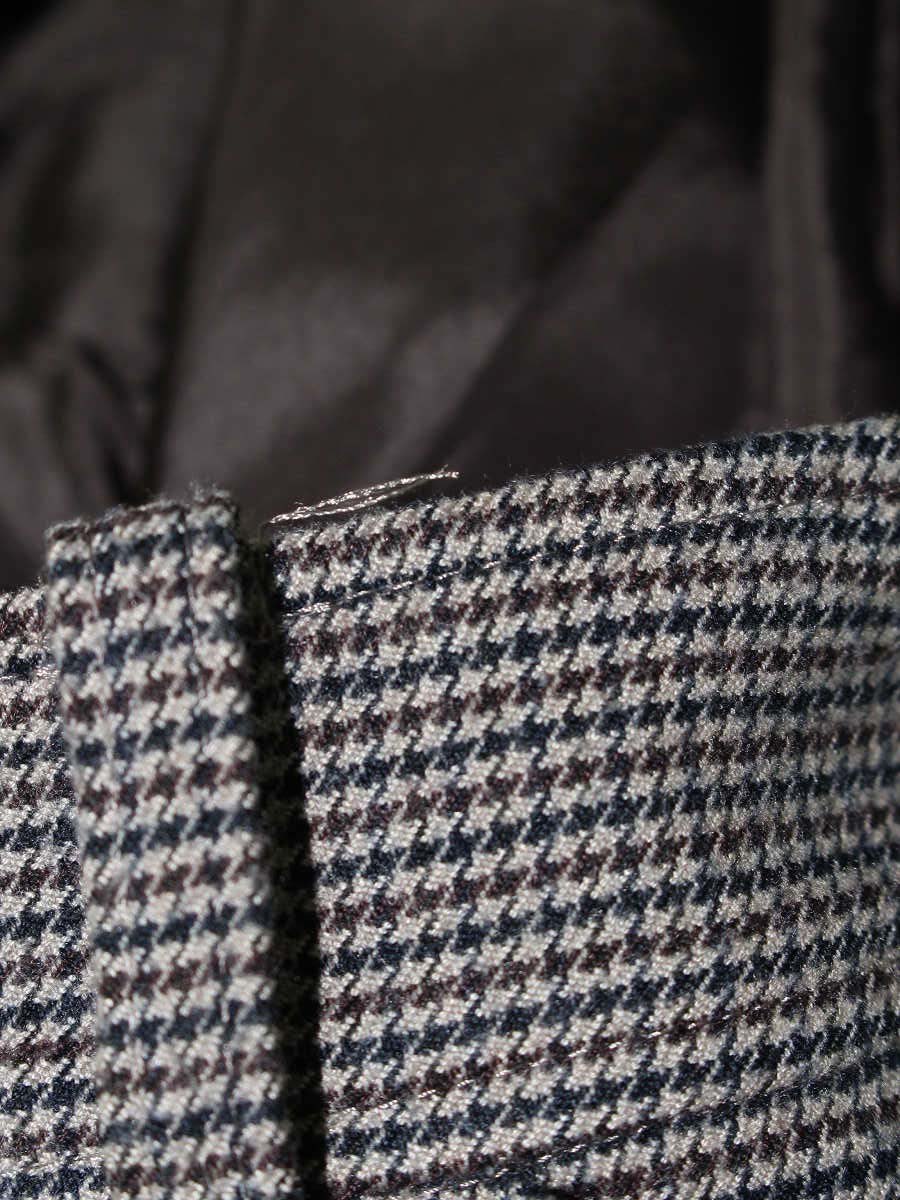 エムズグレイシー 726507 パンツ 38 グレー/ブラウン ハンドトゥース リボン ワイド ITAWO1KMXTYS