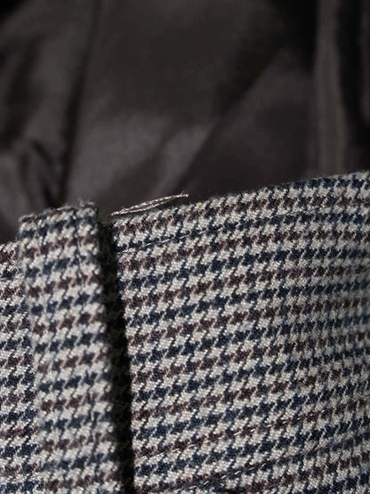 エムズグレイシー 726507 パンツ 38 グレー/ブラウン ハンドトゥース リボン ワイド ITAWO1KMXTYS