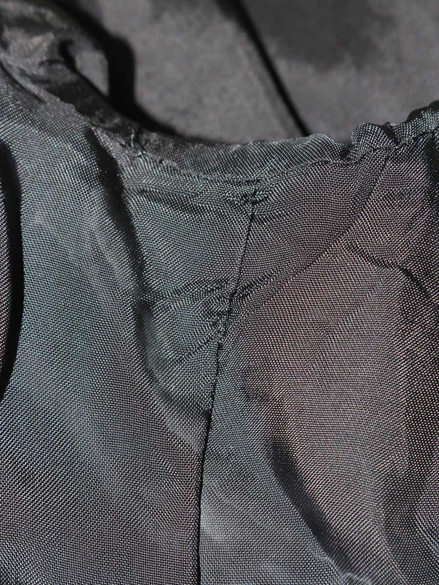 エムズグレイシー 724528  ジャケット 38 ブラック ノーカラー ドット柄 ITE4TBTJ57HW