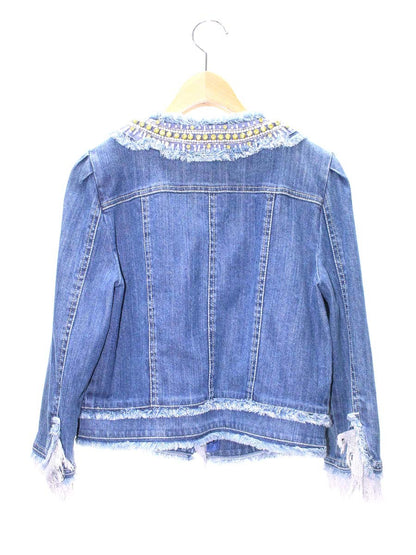 トゥービーシック W5E05-106-24 デニムジャケット 42 ブルー ビジュー ITH7ARU2R7ZU