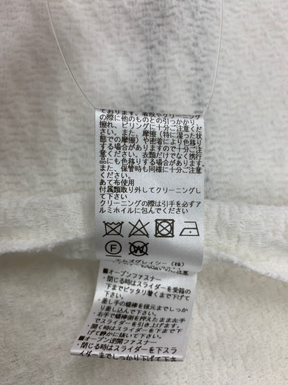 エムズグレイシー 318324 カーディガン 40 ホワイト カメリアジップ リボンブローチ ITU07K6XOEZC