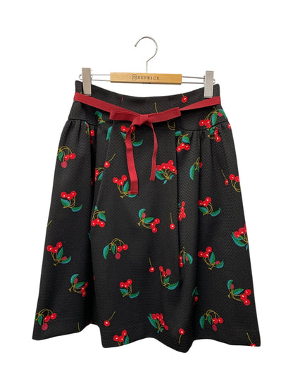 エムズグレイシー Cherry チェリー 817558 スカート 38 ブラック ITKBVYRPXB78