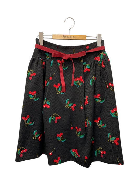 エムズグレイシー Cherry チェリー 817558 スカート 38 ブラック ITKBVYRPXB78