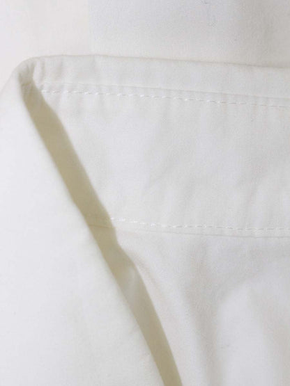 ユノイア back pleats shirts M ホワイト ハーフスリーブ オーバーサイズ IT6PC2D9T0B4 【SALE】