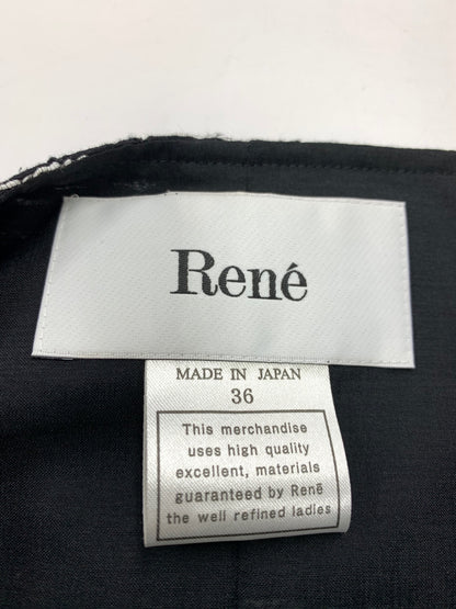 ルネ TISSUE ジャガードドレス 6326390 ワンピース 36 ブラック ITDRY5H1DQZ8