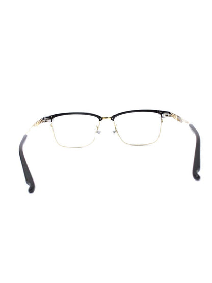 フォーナインズ M-29 メガネ ブラック/ゴールド コンビフレーム フルリム プラスチックブロー ITCL6OU9RF8N