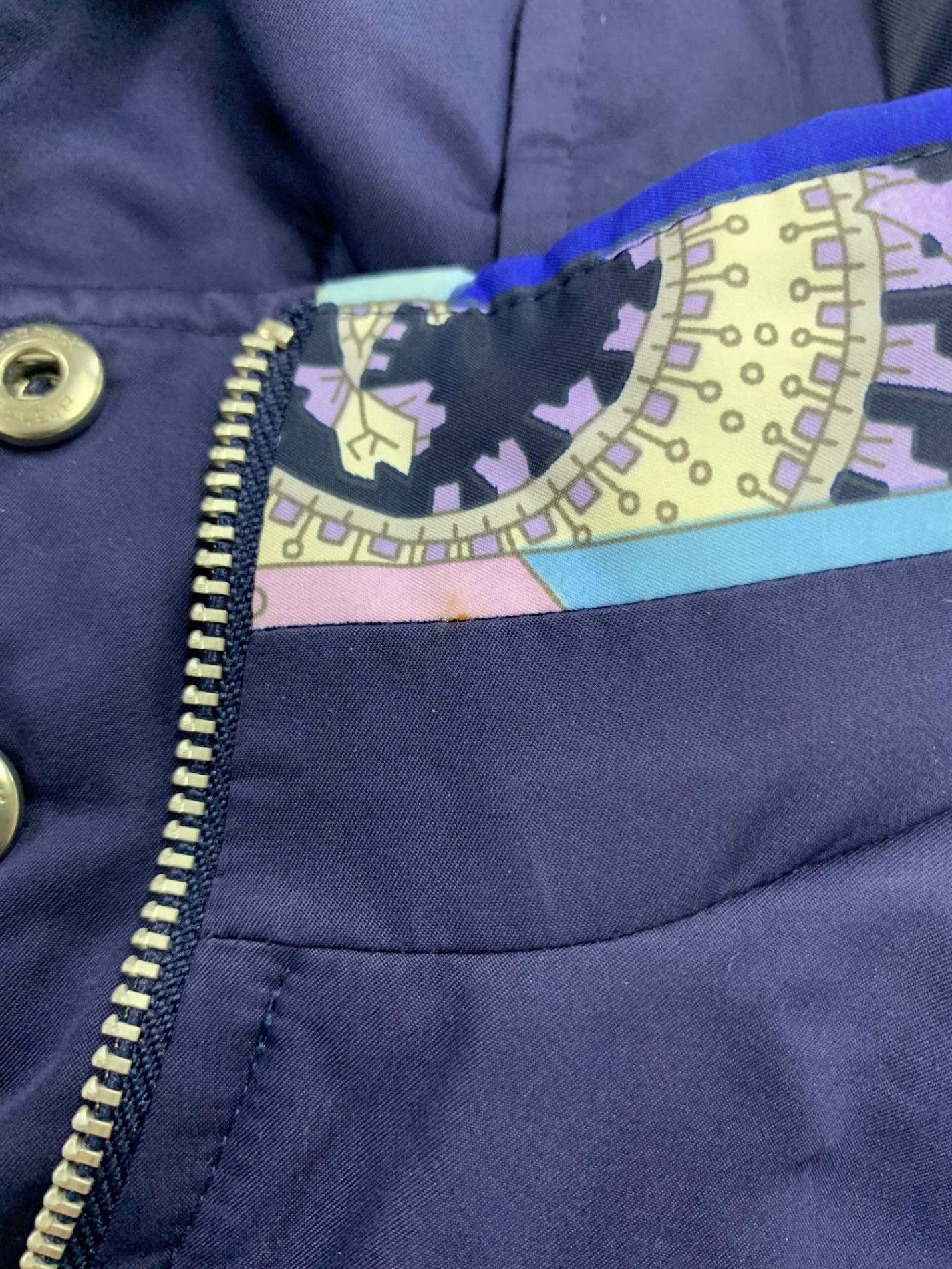 レオナールスポーツ 0526666 キルティングジャケット 42 ネイビー フード付 IT34W5JD5PT1