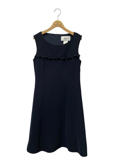 ルネ 6026070 ワンピース 38 ネイビー フリル バックジップ ITMEKSDMXZ4C 【SALE】