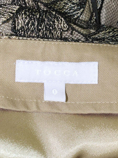 トッカ SKTUBW0325 スカート 0 ベージュ/ブラック フラワーモチーフ レース IT6620NPP2SG