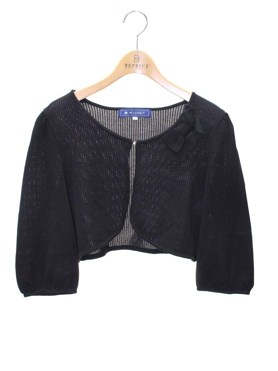 エムズグレイシー 528327 ニット セーター 40 ブラック 切替 ITCXKSB6SQ34