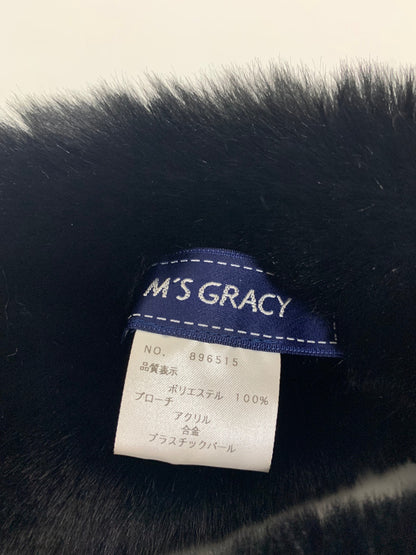 エムズグレイシー Fake Fur Stole 896515 ストール ショール F ブラック IT724UYCAH5W