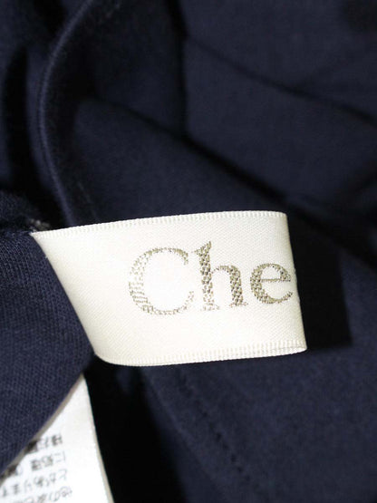 チェスティ 21H604 トップス F ネイビー 水玉 フリル ITI2XDKF1R58