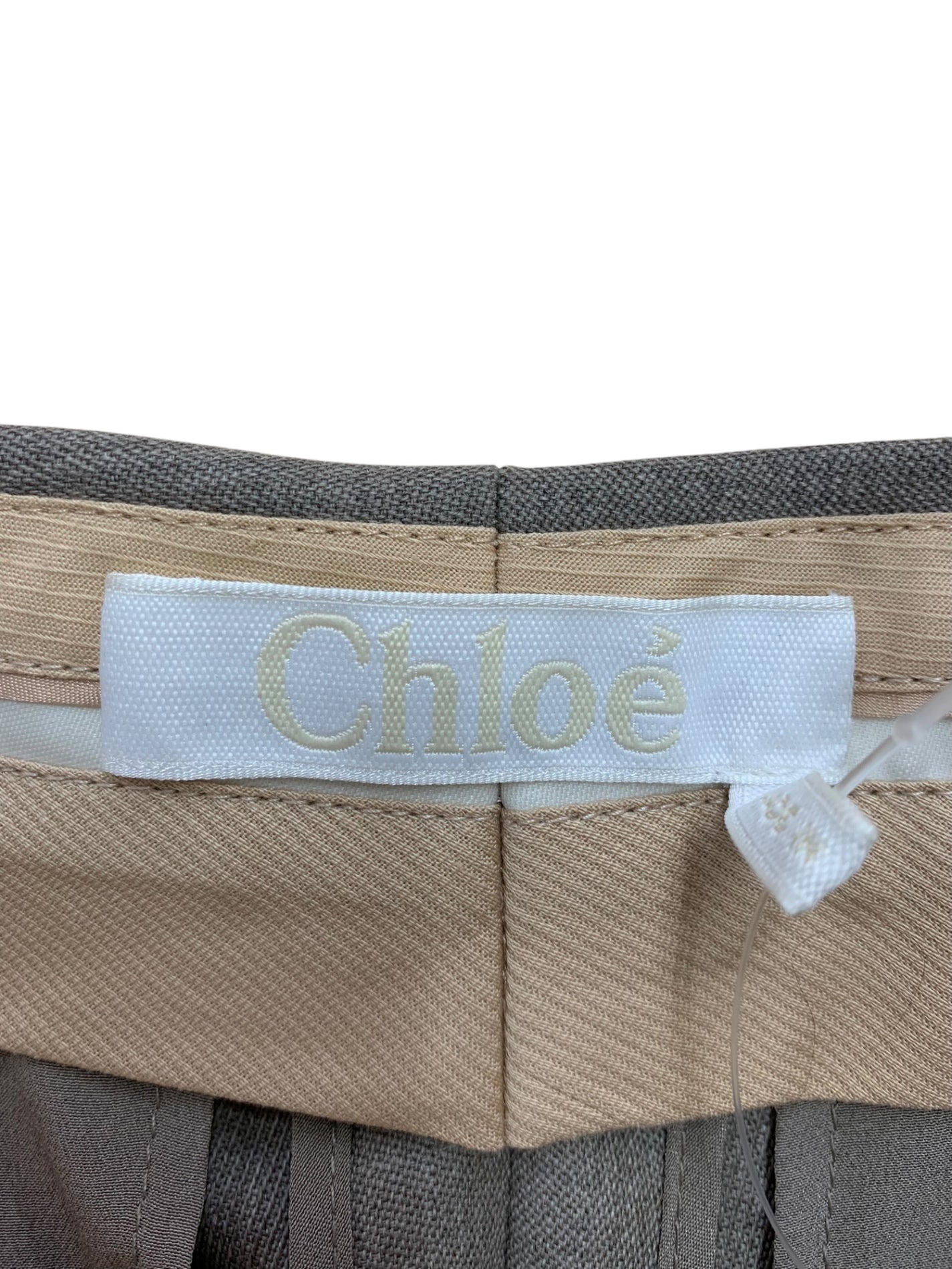 クロエ CHC20SPA2806023E36 パンツ 36 ブラウン ストライプ ロールアップ タック ITUZWM2N7BHQ 【SALE】