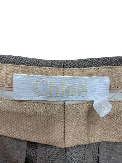 クロエ CHC20SPA2806023E36 パンツ 36 ブラウン ストライプ ロールアップ タック ITUZWM2N7BHQ 【SALE】