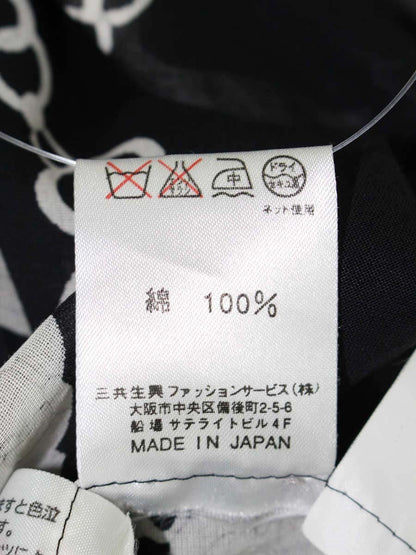 レオナールファッション 0395245 ブラウス 9R ブラック コットン シースルー フラワー チェーン タッセル IT7OYXY1BRJW