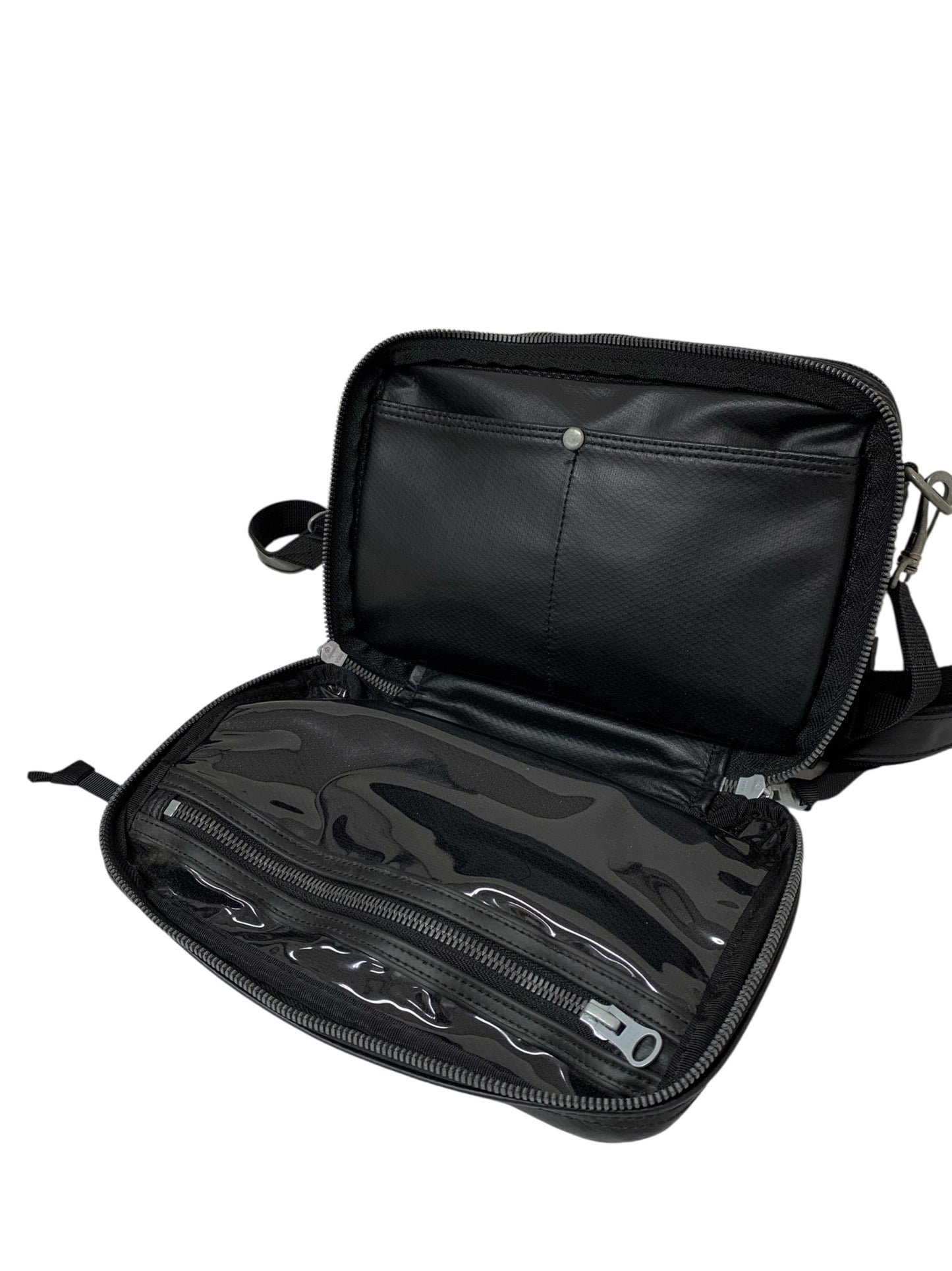 ラゲッジレーベル ショルダーバッグ ブラック 青バッテン ITN53A706K3C