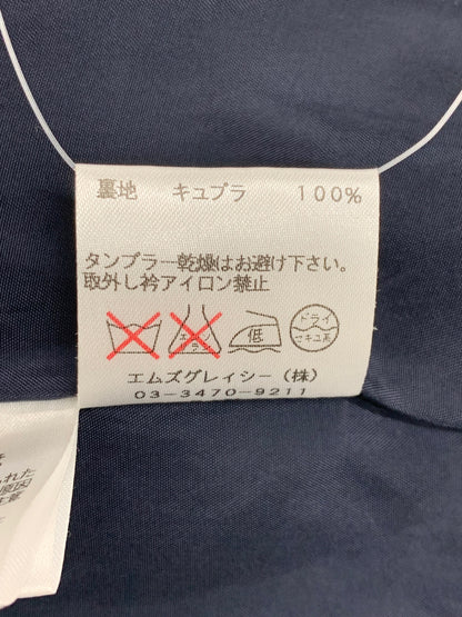 エムズグレイシー 521549 ワンピース 38 グレー フロントジップ 衿付き IT25NXNZTFZ8