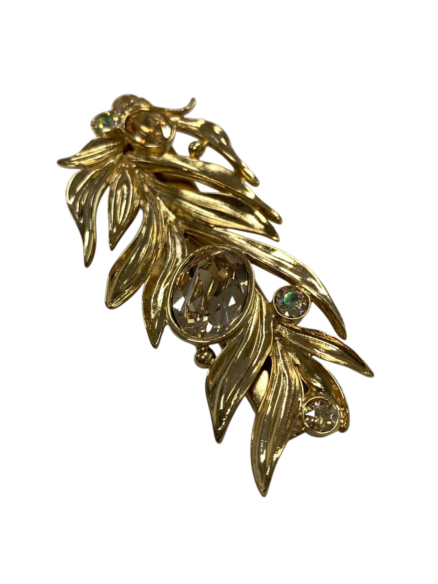 コンプレックスビズ バレッタ ゴールド フェザー ラインストーン ITYIGZ92T6Q8