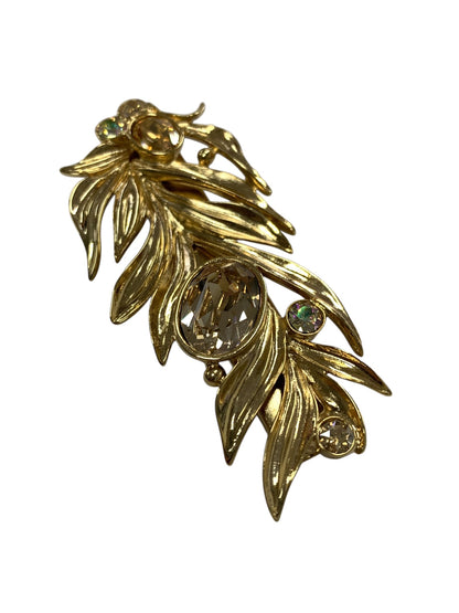 コンプレックスビズ バレッタ ゴールド フェザー ラインストーン ITYIGZ92T6Q8