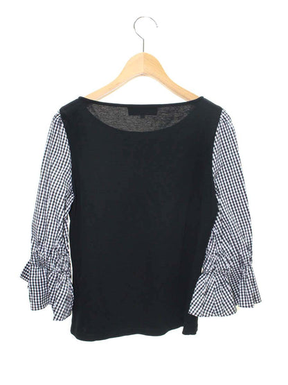 エムズグレイシー 915332-2 カットソー 40 ブラック ギンガムチェック ITWZTXYMFQK8