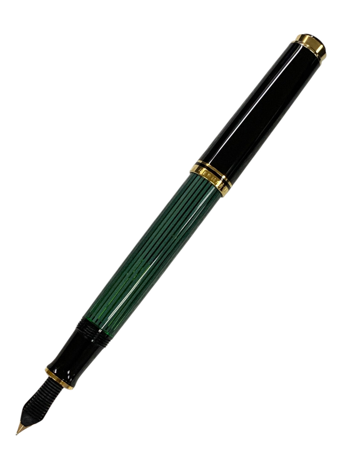 ペリカン 万年筆 スーベレーン M400 グリーンストライプ F 14C IT5VLY332W84