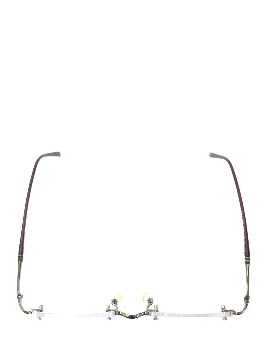 ロエベ MOD034J メガネ シルバー/ブラウン リムレス スクエア IT9P68E88QH4