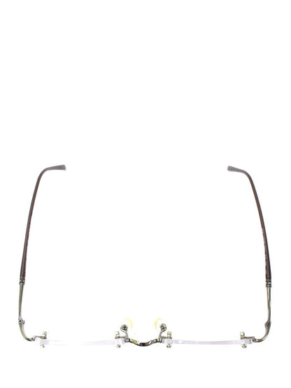 ロエベ MOD034J メガネ シルバー/ブラウン リムレス スクエア IT9P68E88QH4