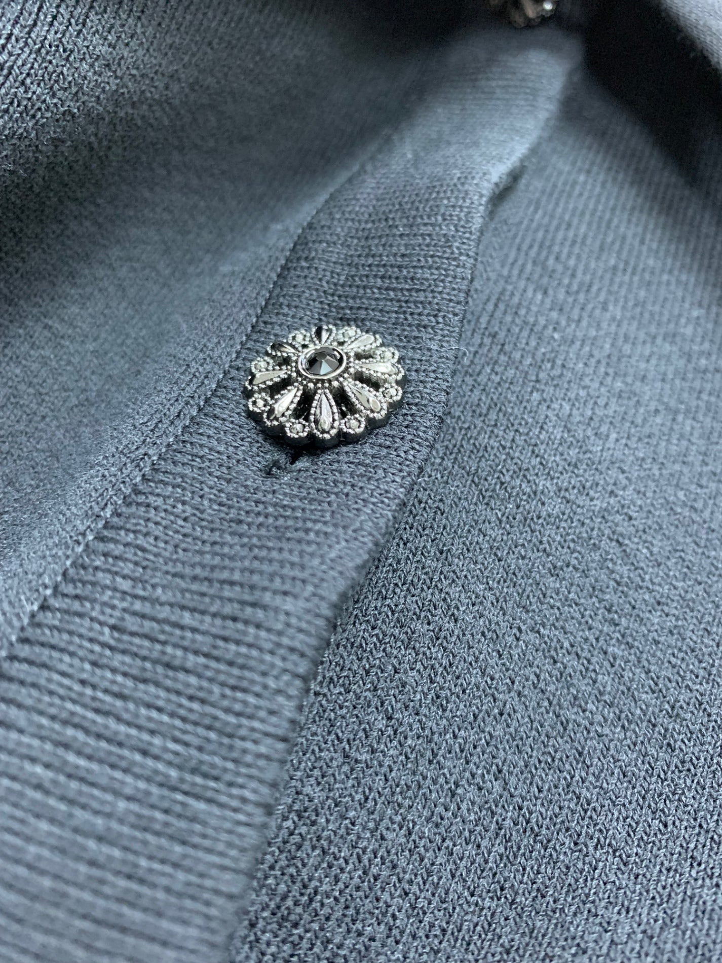 フォクシーブティック Flora knit Cardigan 37063 カーディガン 40 ブラック ウール混 ITSH999BET2B