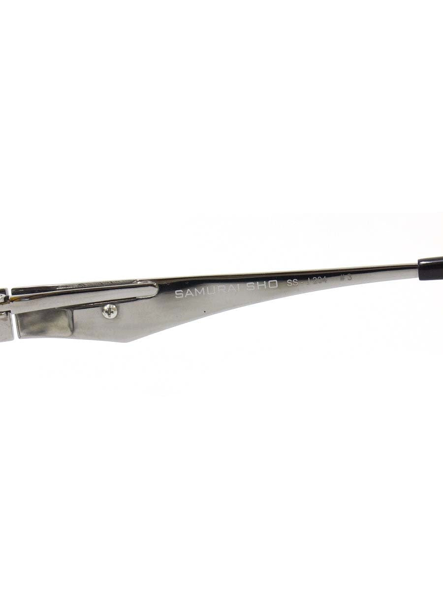 サムライ翔 SS-J204 メガネ ブラック/シルバー メタルフレーム スクエア ITSOT939XU6G