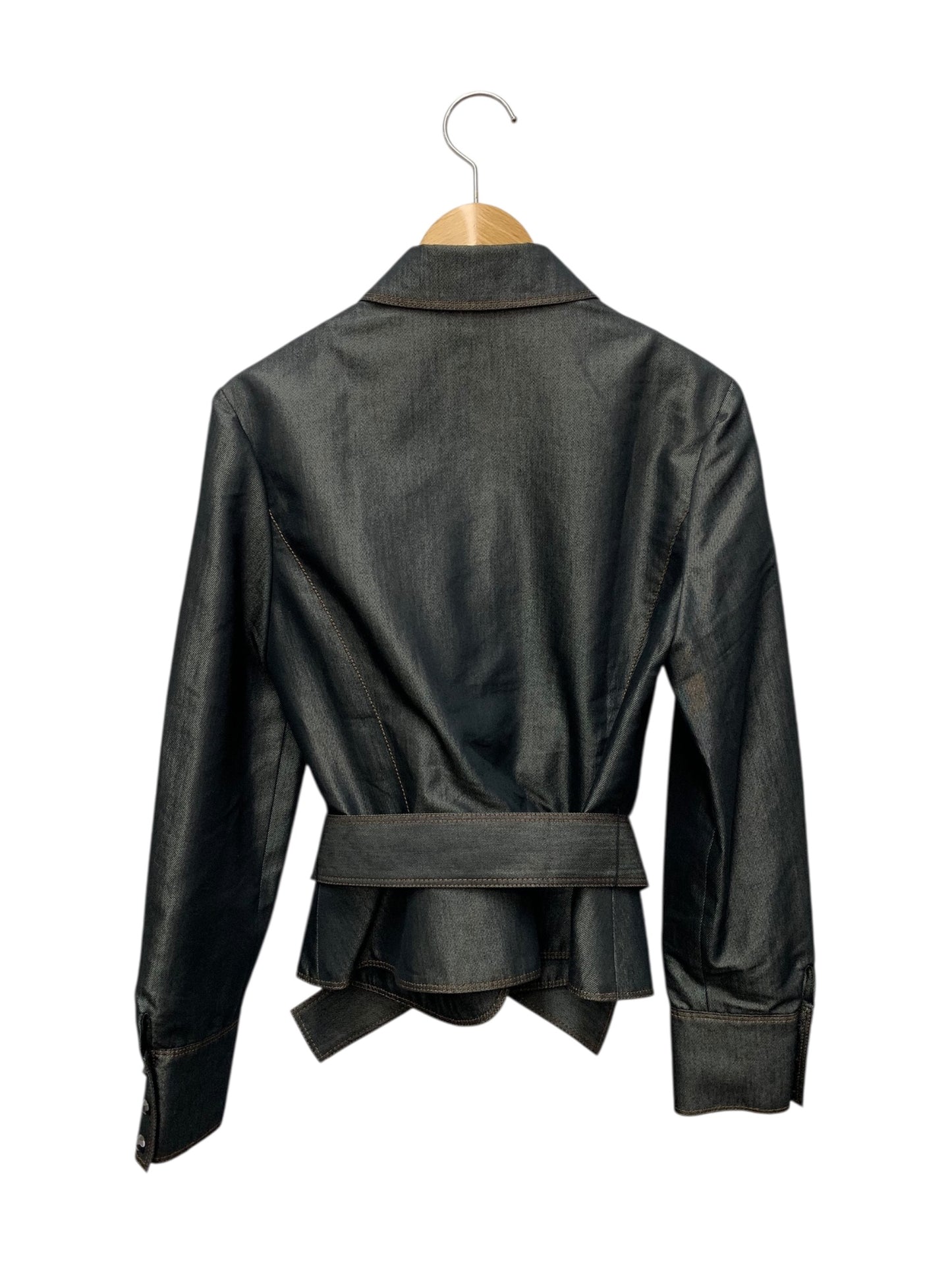 エムズグレイシー 124506 ジャケット 38 ネイビー デニム調 ITMB4CSNCHC8