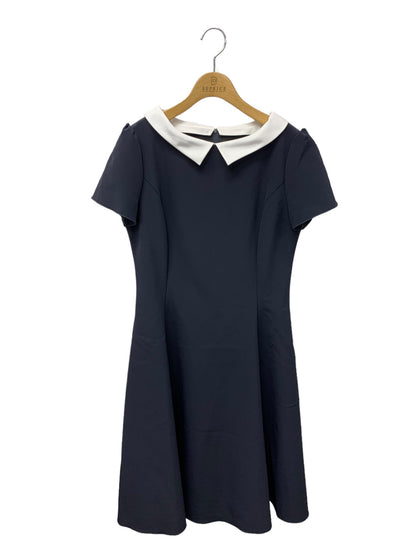 フォクシーニューヨーク New Standard Dress 42633 ワンピース 42 ネイビー 衿付き ITWUZ4KSD556