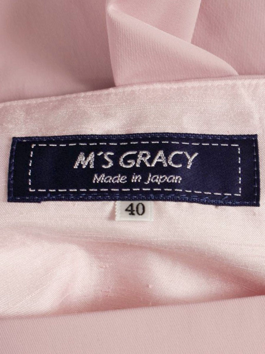 エムズグレイシー ギャザーフレアーエレガントスカート 217107 スカート 40 ピンク ITB1D5G5AXUQ