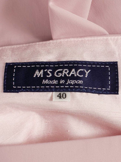 エムズグレイシー ギャザーフレアーエレガントスカート 217107 スカート 40 ピンク ITB1D5G5AXUQ