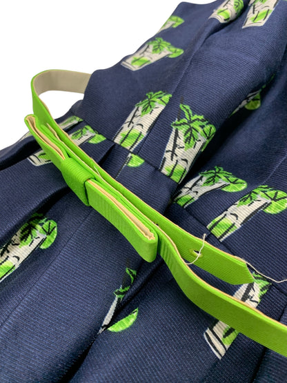 エムズグレイシー 721135 ワンピース 36 ネイビー モヒート柄 ITL98GK5DGOO