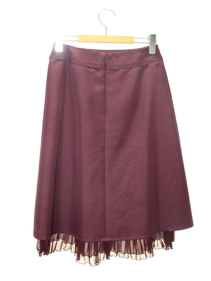 エムズグレイシー 817520 スカート 36 ワインレッド プリーツ IT0KWKYPGHTC