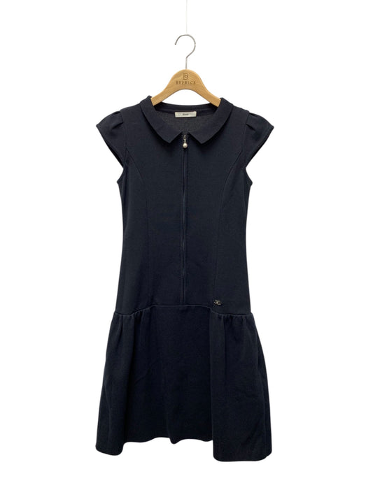 ルネ 6832160 ニットワンピース 34 ネイビー フロントジップ フェイクパール ITEGDLK3ESK4