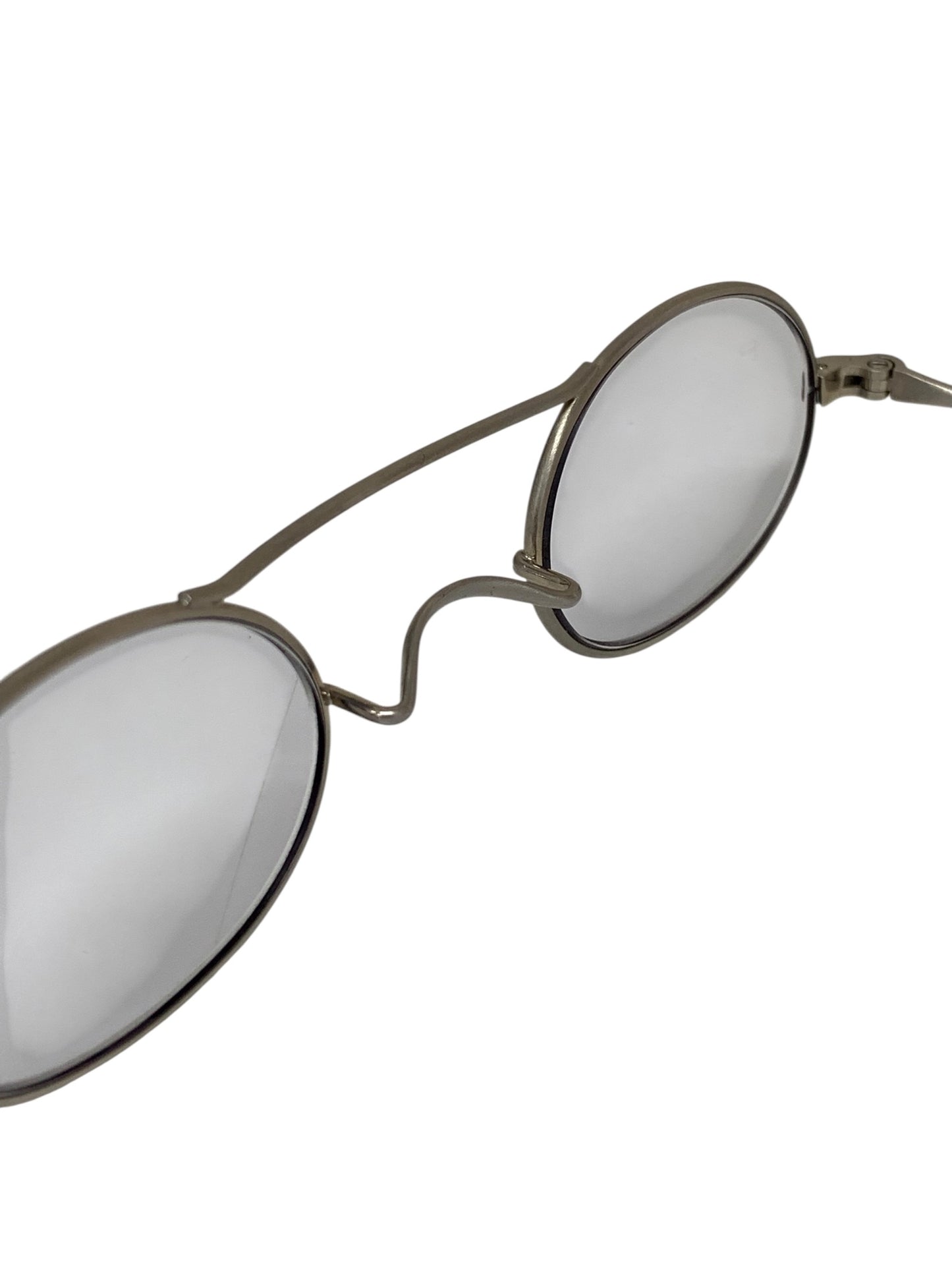 ルノア ダブルブリッジ 10 メガネ シルバー メタルフレーム フルリム ラウンド IT9OUM487W54