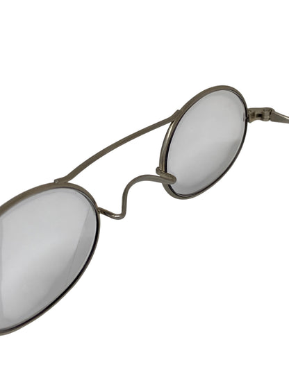 ルノア ダブルブリッジ 10 メガネ シルバー メタルフレーム フルリム ラウンド IT9OUM487W54