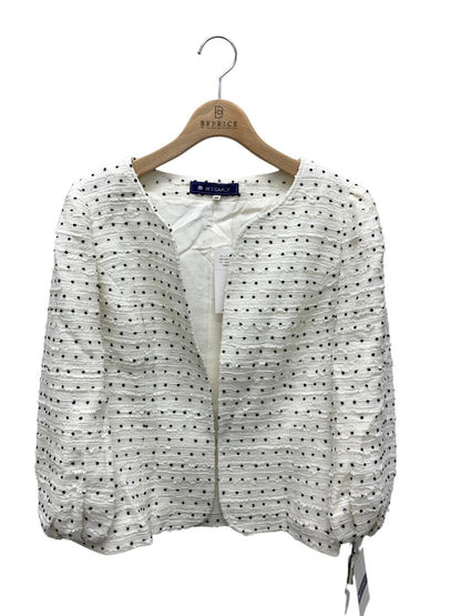 エムズグレイシー 024109/027114 スカートスーツ 42 ホワイト ツイード リボン IT8GW5AZR9XC